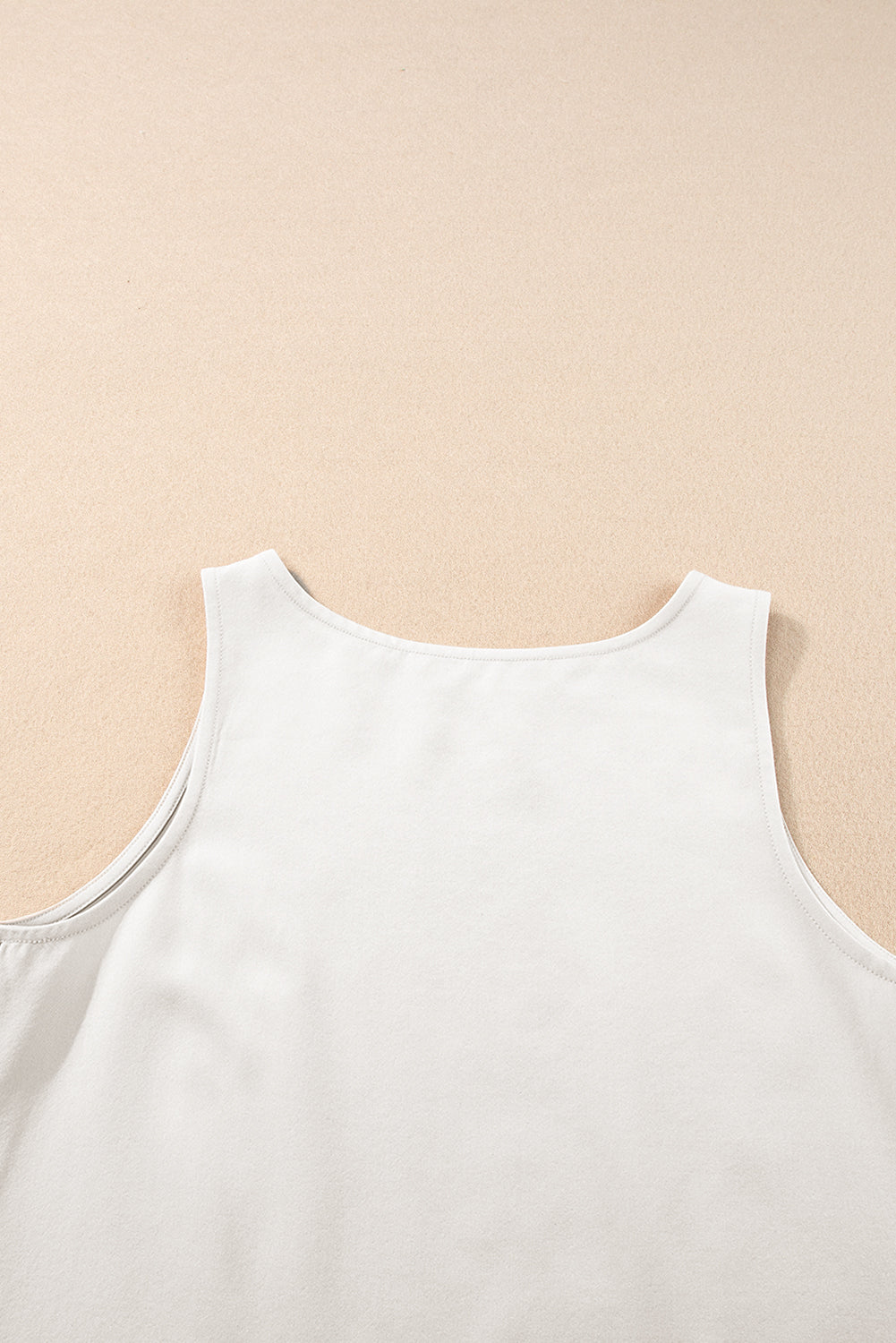 Witte Ricrac-trimtanktop met elastische taille en shorts