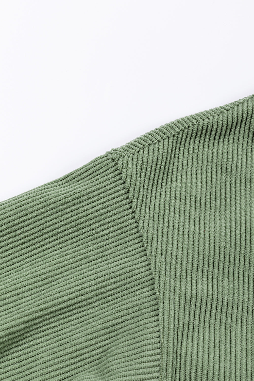 Grasgroen geribbeld corduroy oversized sweatshirt