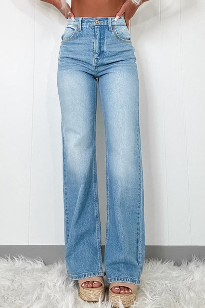 Myosotis High Rise Shift Slit been rechte jeans