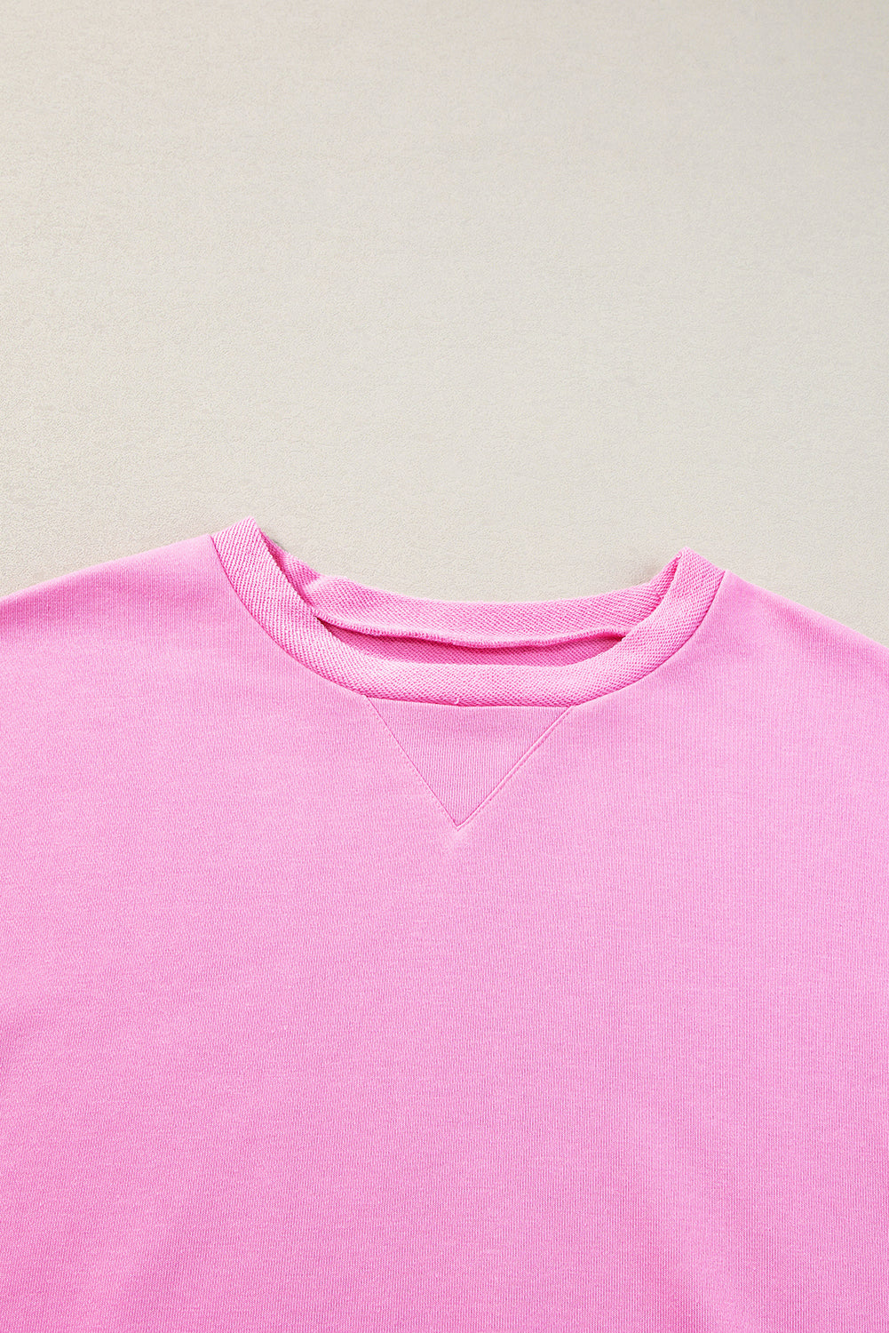 Pink Candy Colorblock French Terry Top