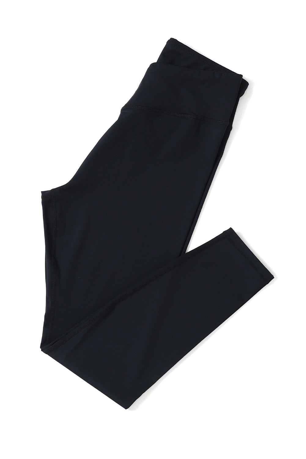 Zwarte gebogen taille naadloze actieve legging