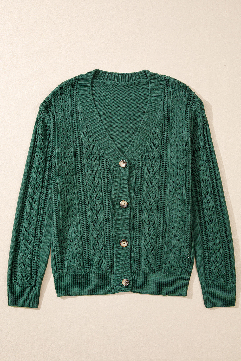 Canton Open Knit Drop Shoulder Trui Cardigan