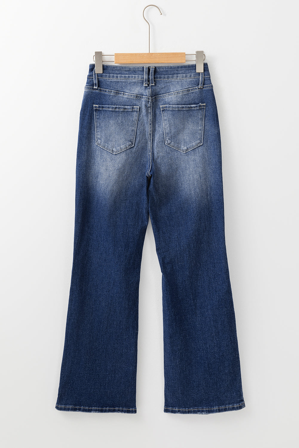 Schemering Blue Mineral Wash High Rise gescheurde jeans