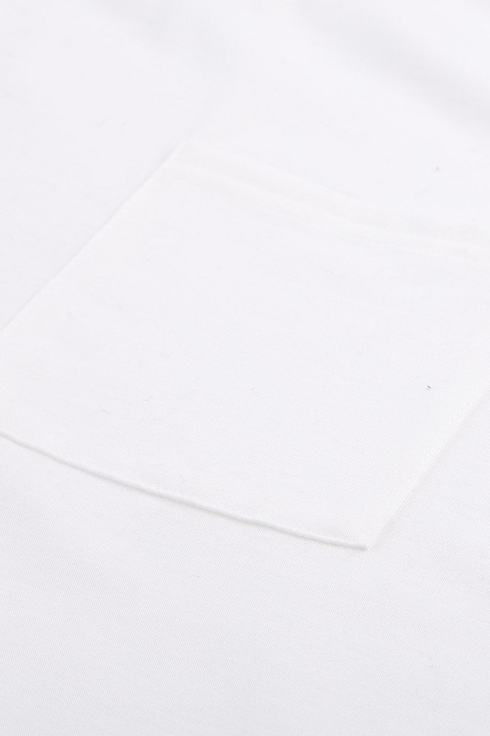 White Pocketed Tee with Side Slits