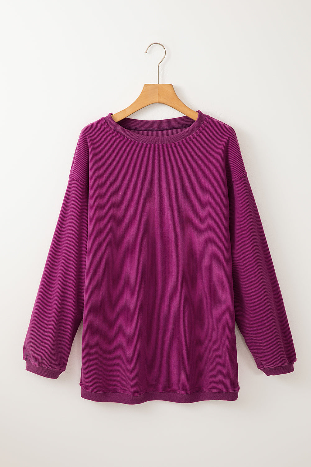 Festival Fuchsia geribbeld corduroy oversized sweatshirt