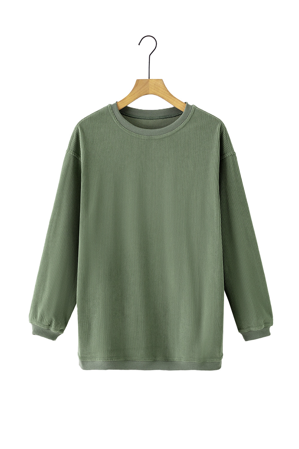 Grasgroen geribbeld corduroy oversized sweatshirt