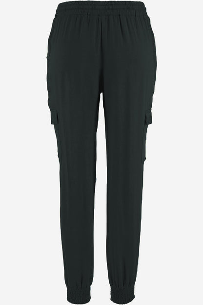 Grijze zijzakken, slim-fit joggingbroek met trekkoord en hoge taille