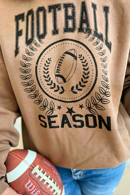 Khaki Rugby VOETBAL SEIZOEN Grafische Game Day Sweatshirt