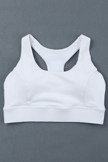 Witte atletische push-up sportbeha