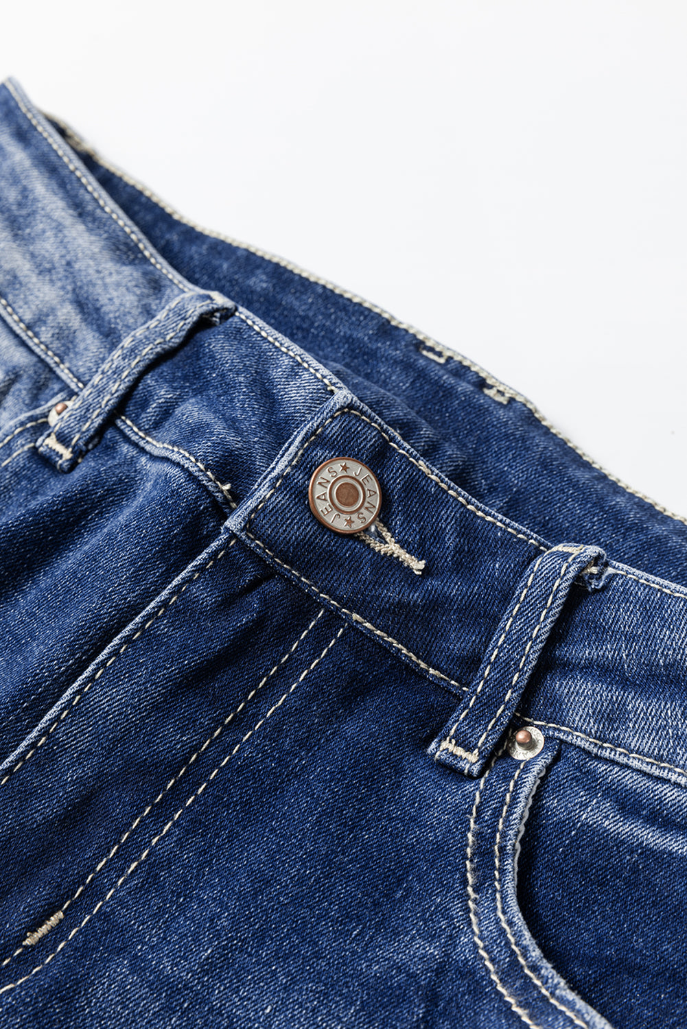 Schemering Blue Mineral Wash High Rise gescheurde jeans