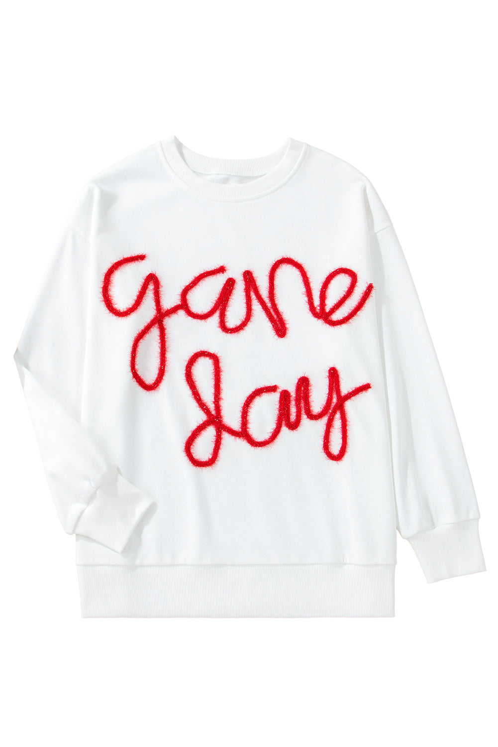 Witte T-shirt met grafische print en vallende schouders voor Game Day