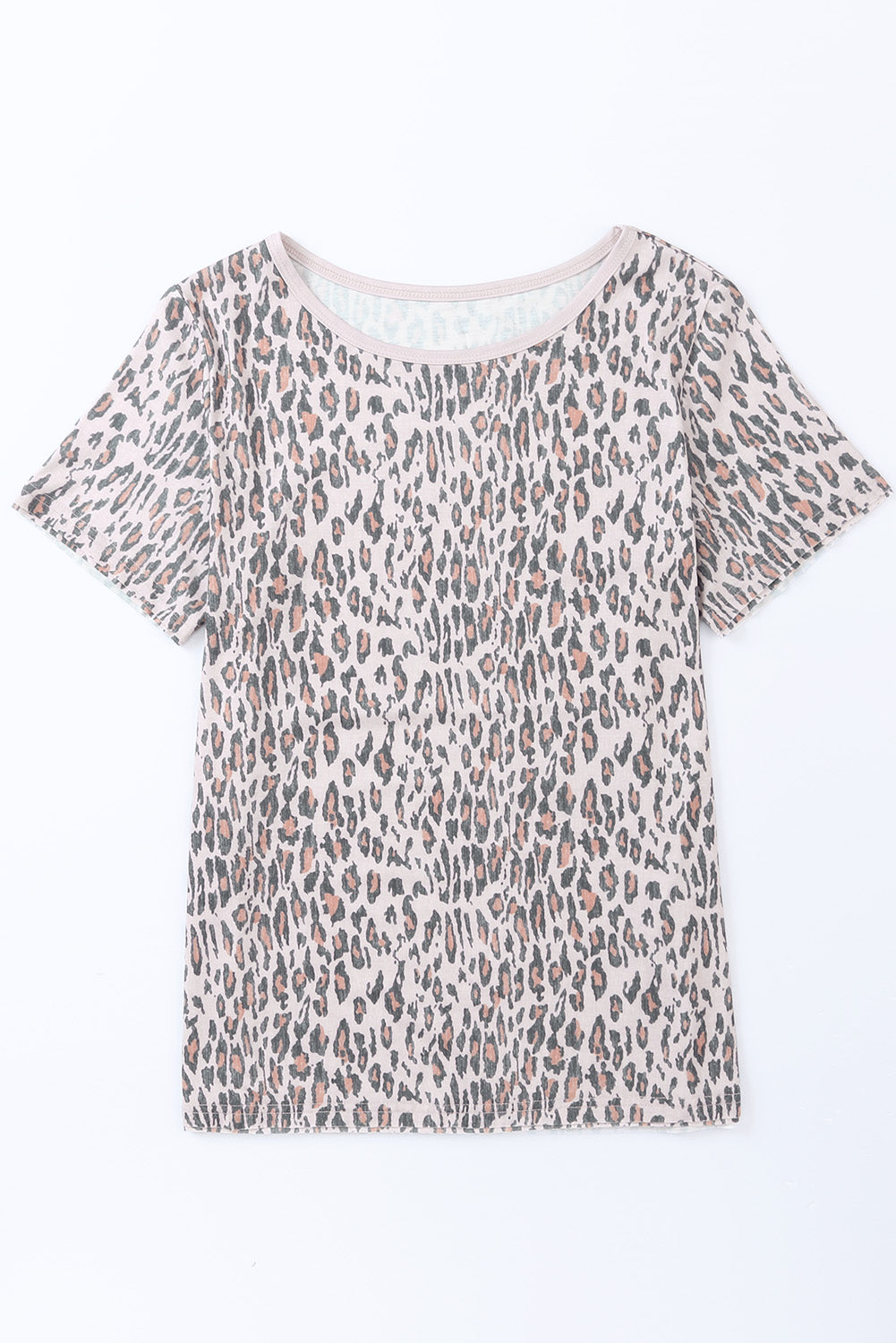 Casual T-shirt met luipaardprint en dierenprint