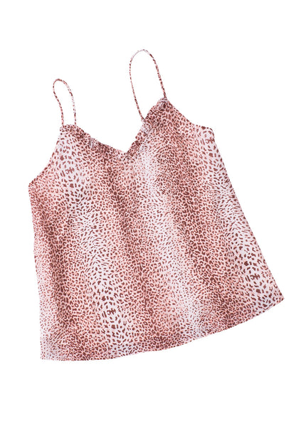 Roze Cheetah-print shift-tanktop