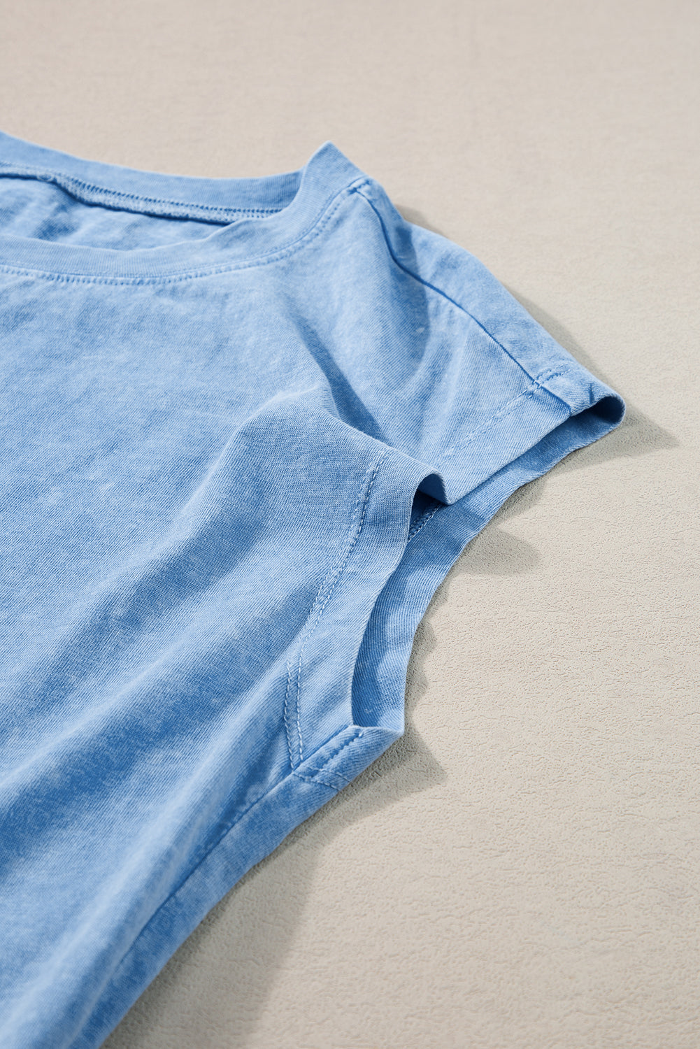 Dusk Blue Mineral Wash T-shirt en trekkoordshortset