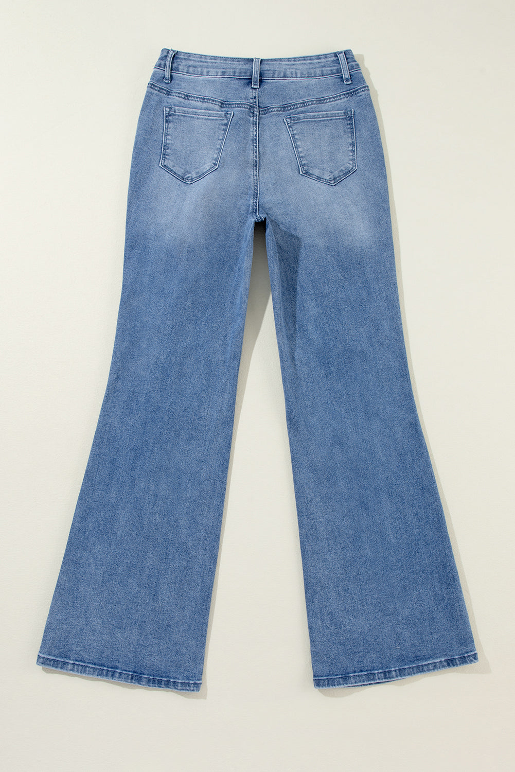 Ashleigh Blue Acid Wash Distressed jeans met hoge taille en wijde pijpen