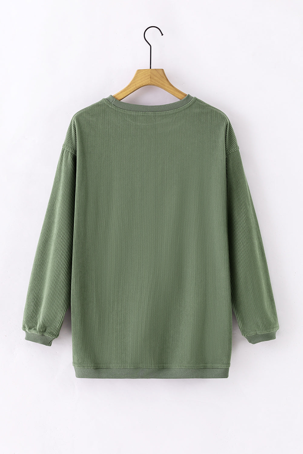 Grasgroen geribbeld corduroy oversized sweatshirt