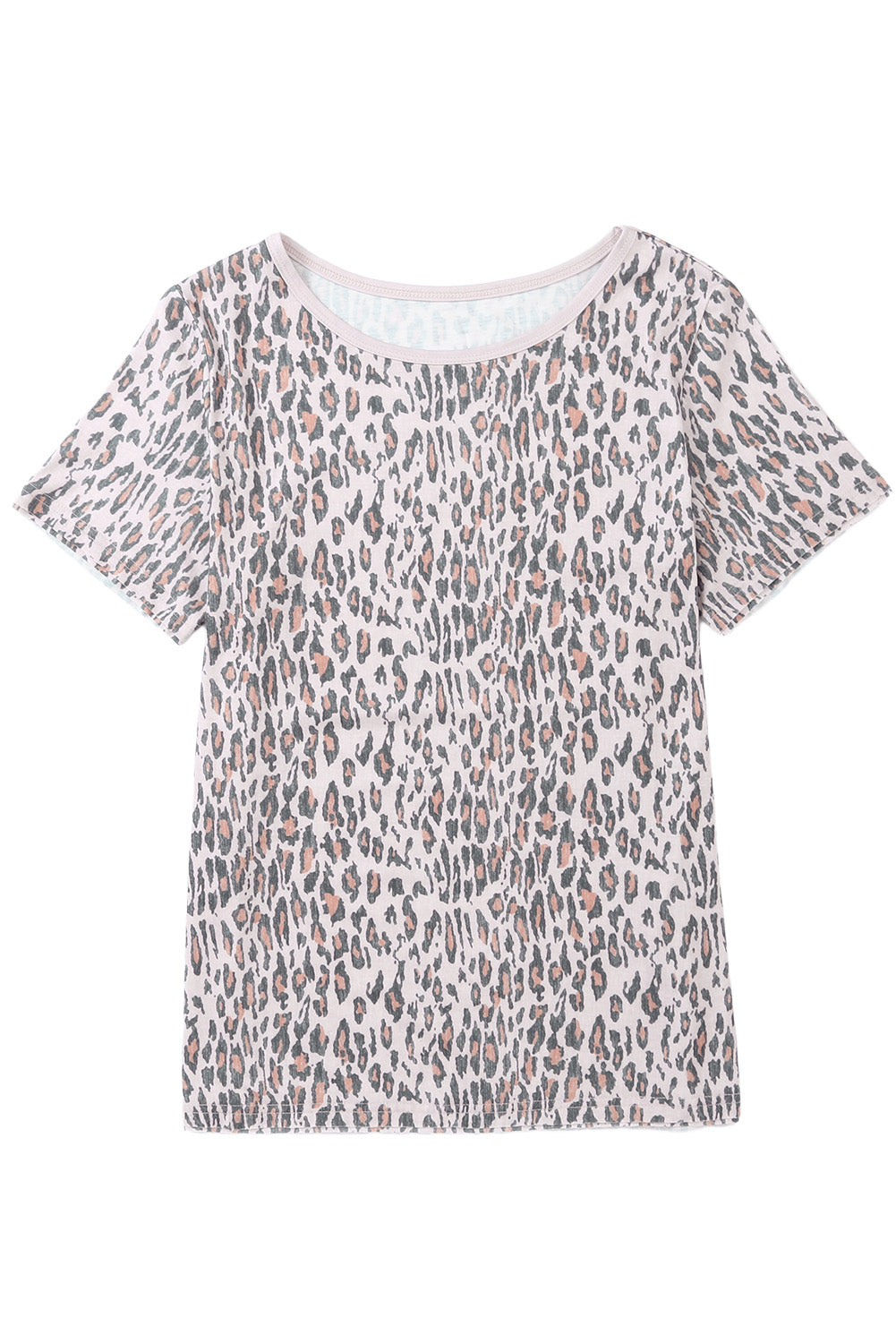 Casual T-shirt met luipaardprint en dierenprint