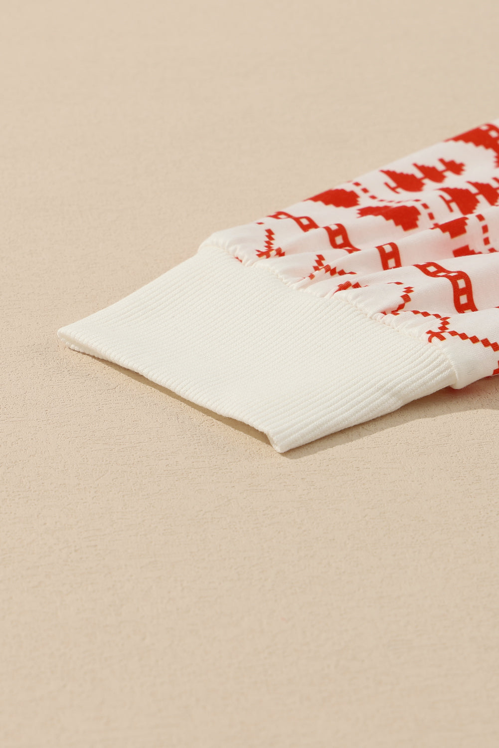 Witte kerstprint trui en broek loungeset