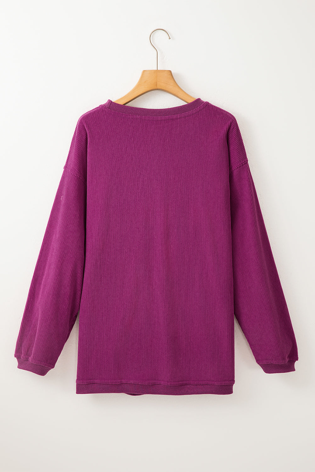 Festival Fuchsia geribbeld corduroy oversized sweatshirt