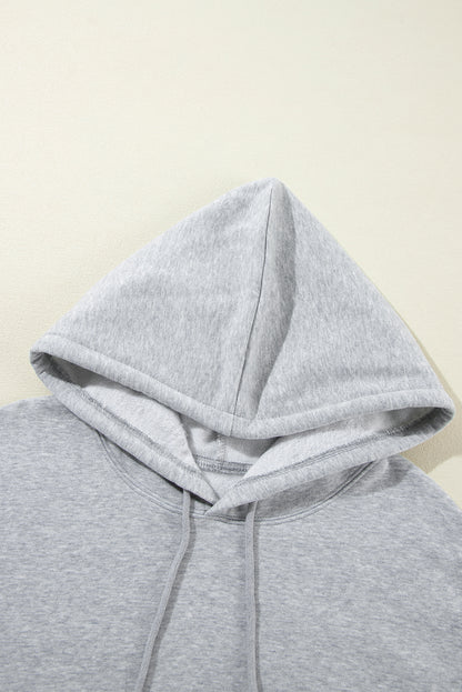 Valerian Fleece Lined Kangaroo Pocket Drawstring Chunky Hoodie