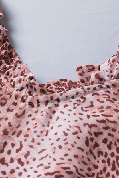 Roze Cheetah-print shift-tanktop